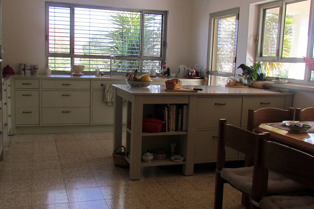 dining table and kitchen