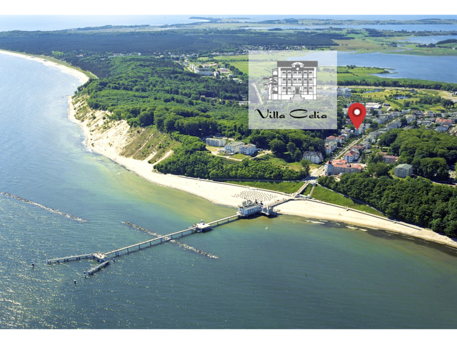 Strandnahe Lage der Ferienwohnungen Villa Celia