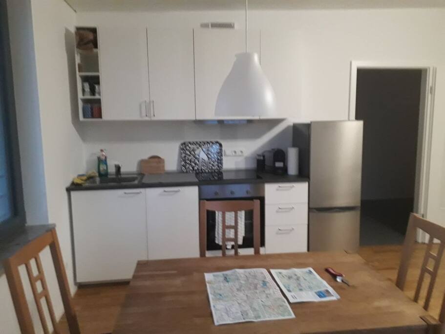 Living room with kitchen