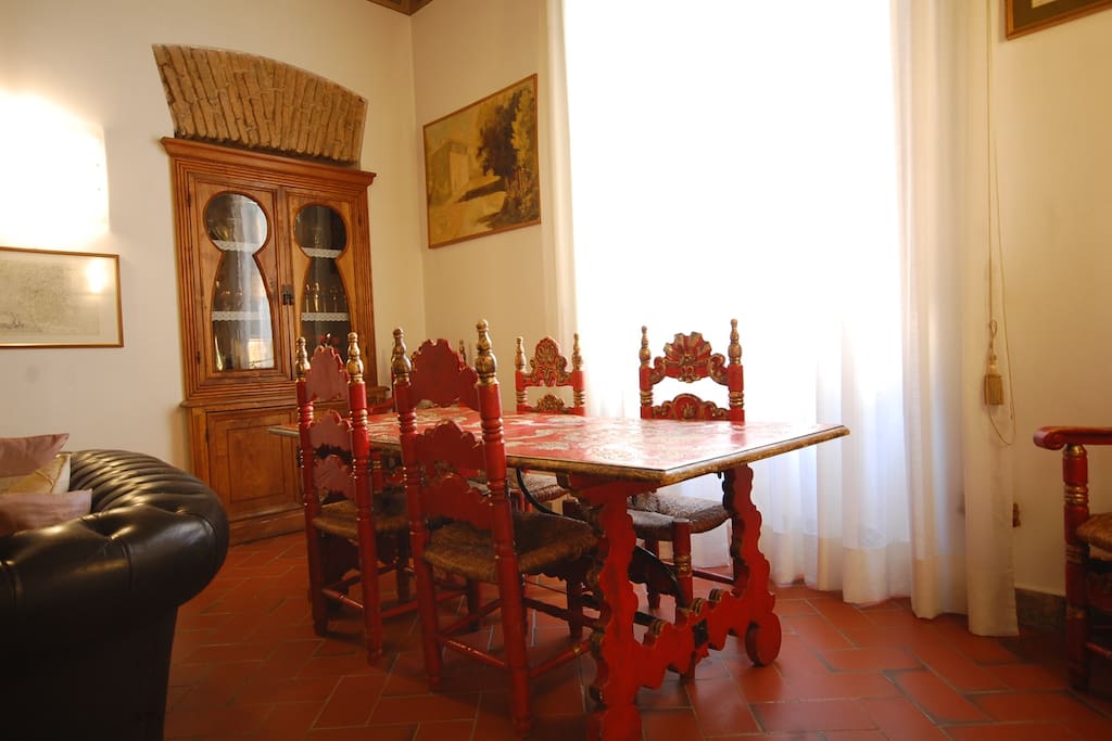 The dining table