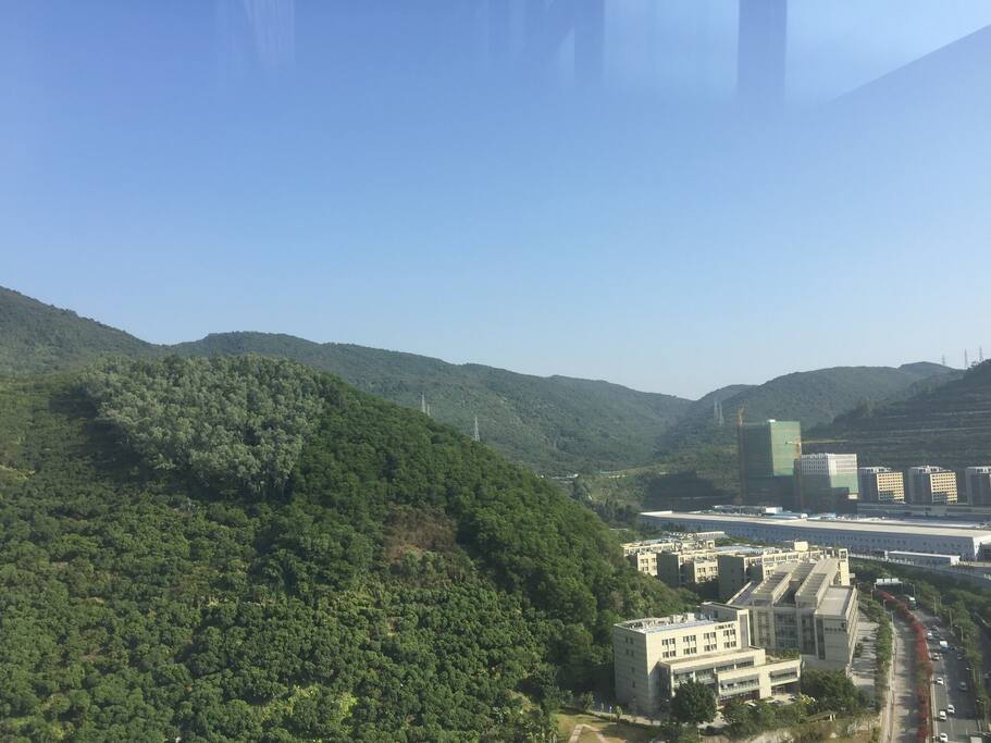 城市中央稀缺山景