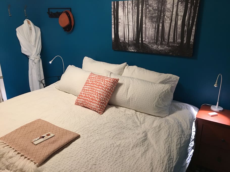 Twin beds pushed together for a short king.