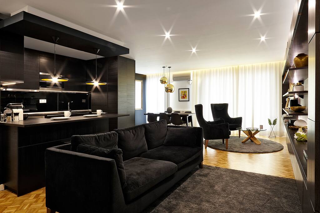 LIVING AREA AND KITCHEN