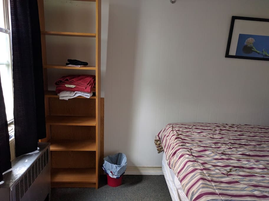 shelves in the bedroom