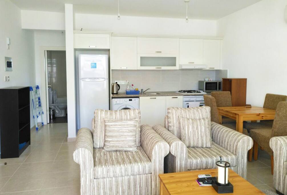 Dining area and kitchen