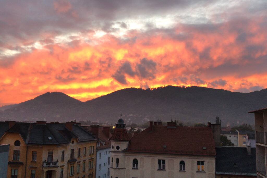 Ausblick vom Schlafzimmer
