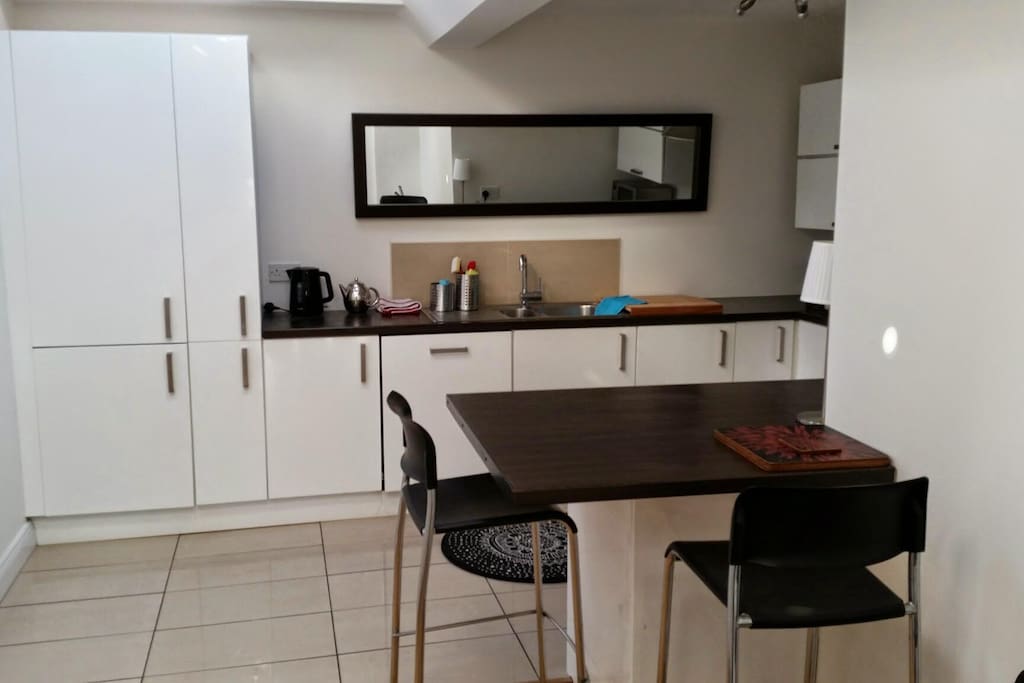 Very spacious kitchen.