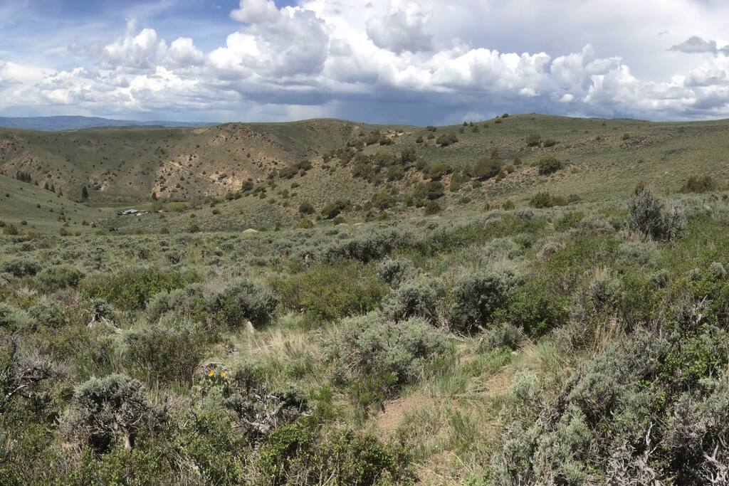 A view to the ranyon below from Parshall Pass. Looking off towards Rabbit ears Pass