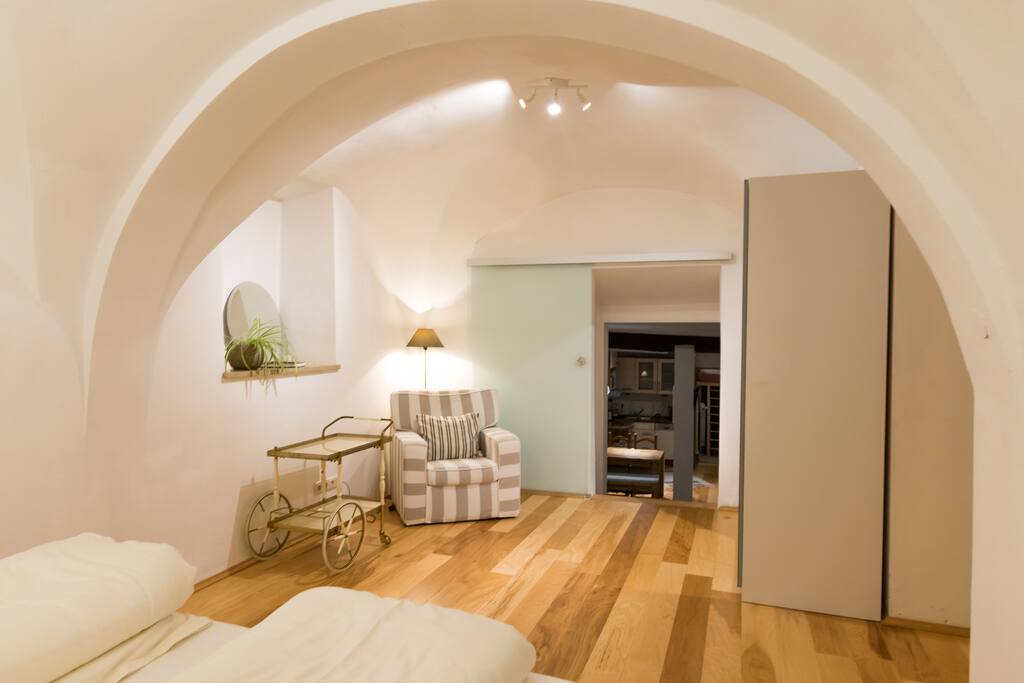 Historisches Gewölbe im Schlafzimmer