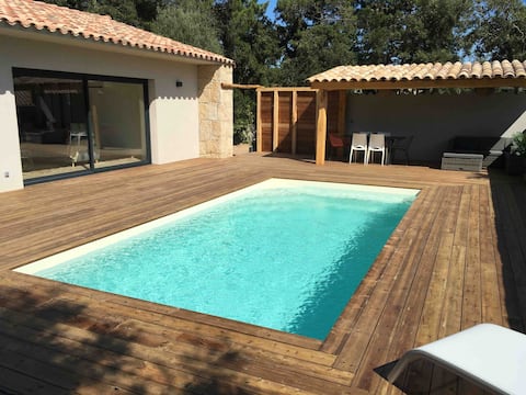 Villa 3 neuve avec piscine chauffée à Lecci