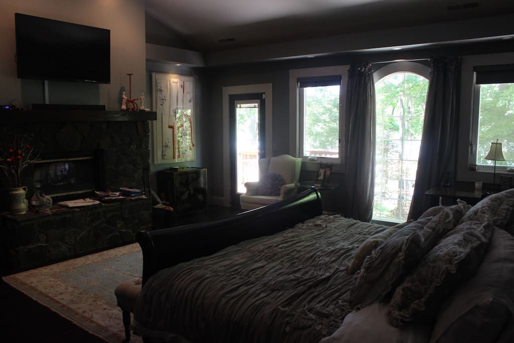 Chimney in master bedroom