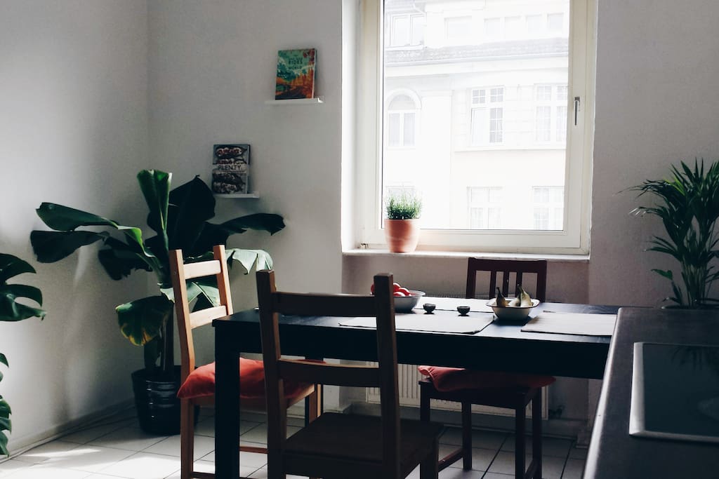 Light-flooded dining area for your morning coffee