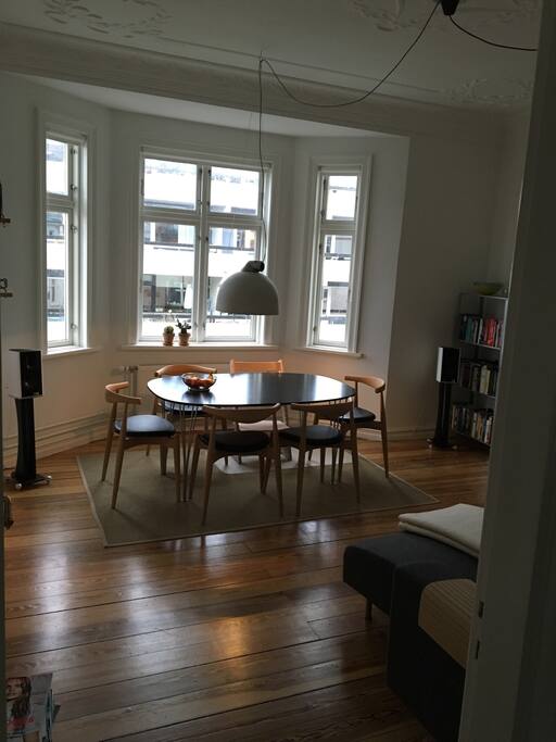 Living room with dining area and couch