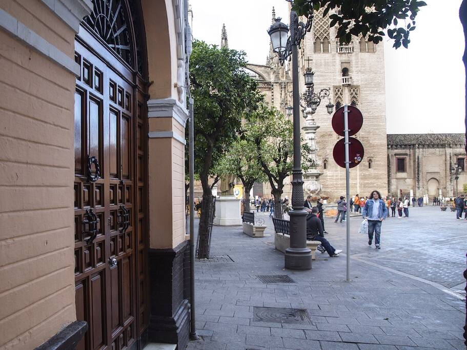 front door. Giralda in the back.