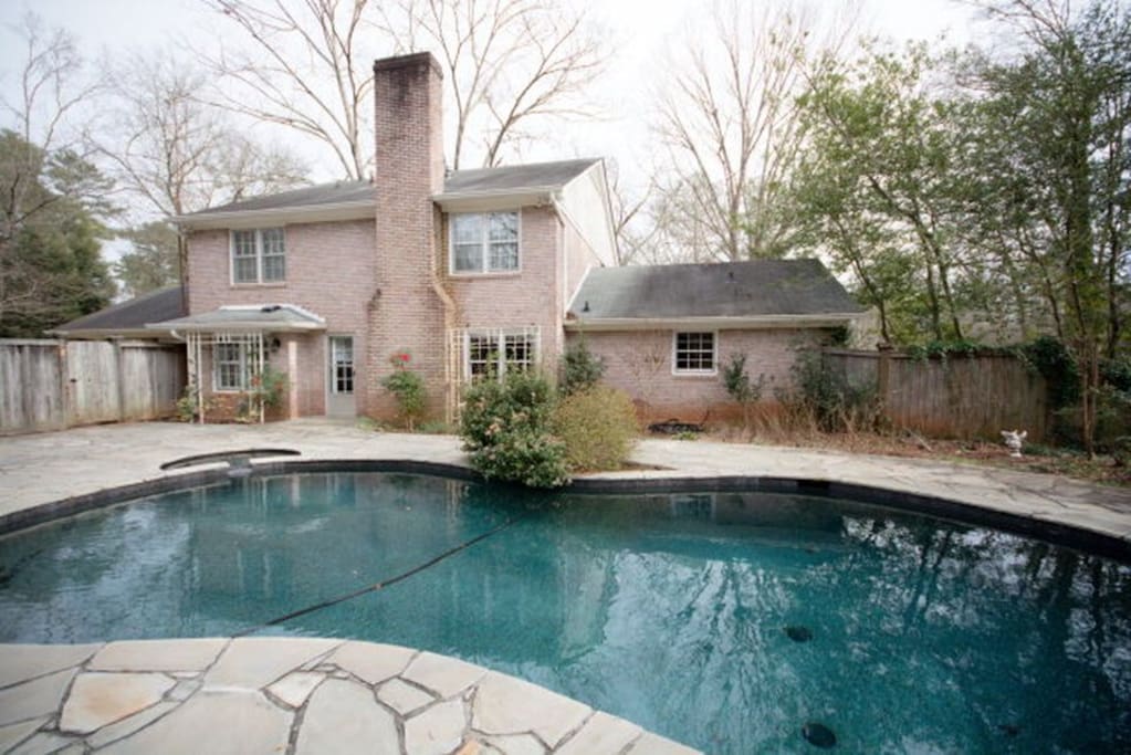 Large back patio area
