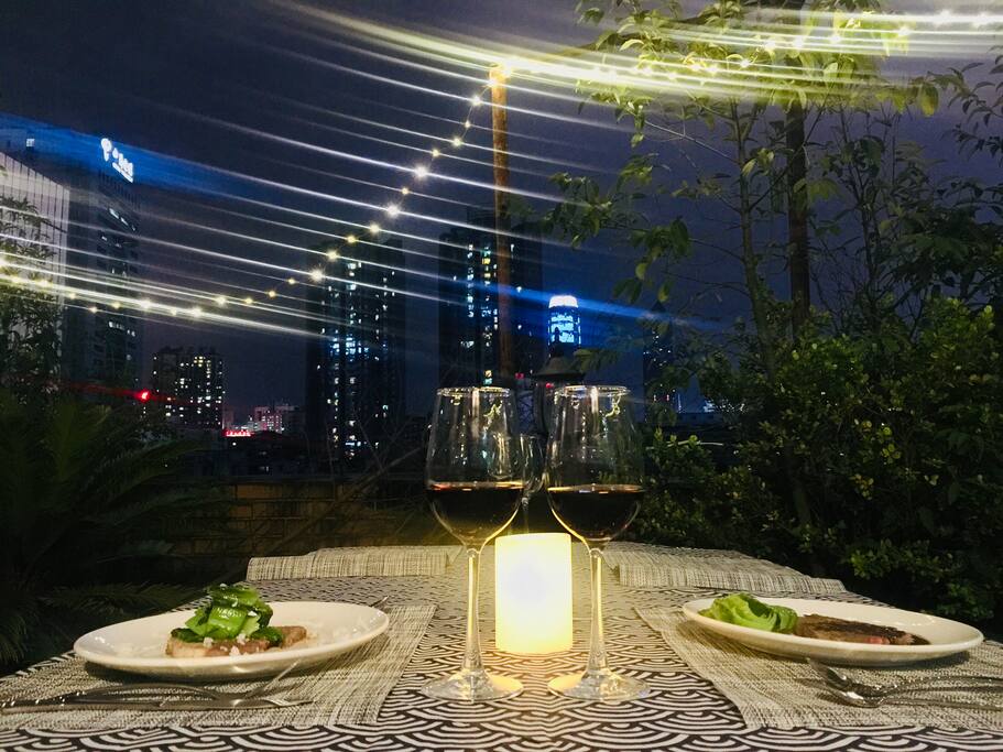 天台烛光晚宴 Candlelight Dinner at Private Garden