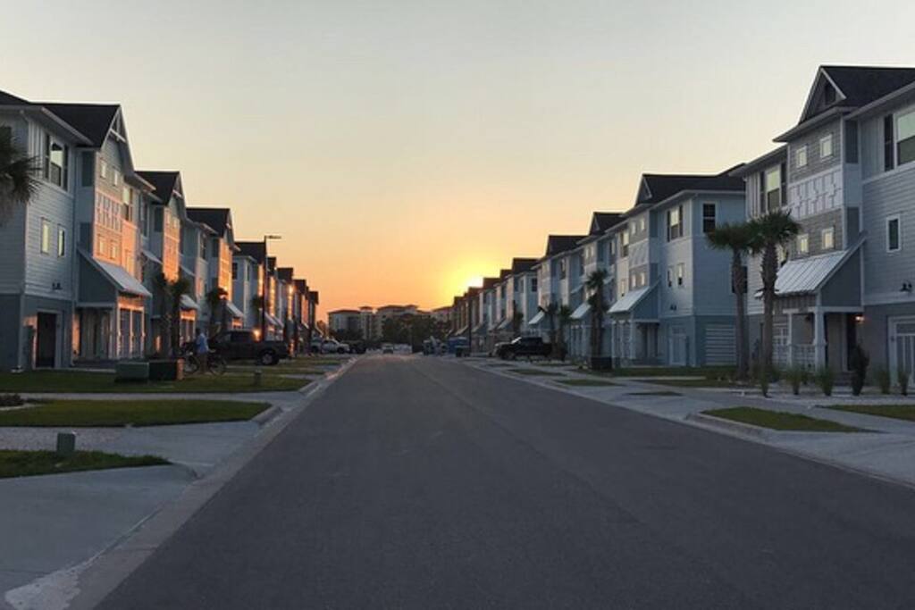 Salt Meadow Drive at Sunset.
