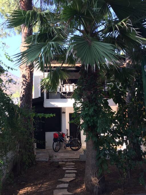 General view of the house with our bicycles.