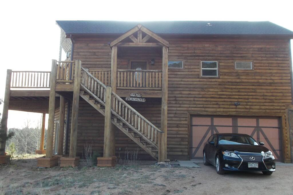 Entry to the cabin. Main level is upstairs.