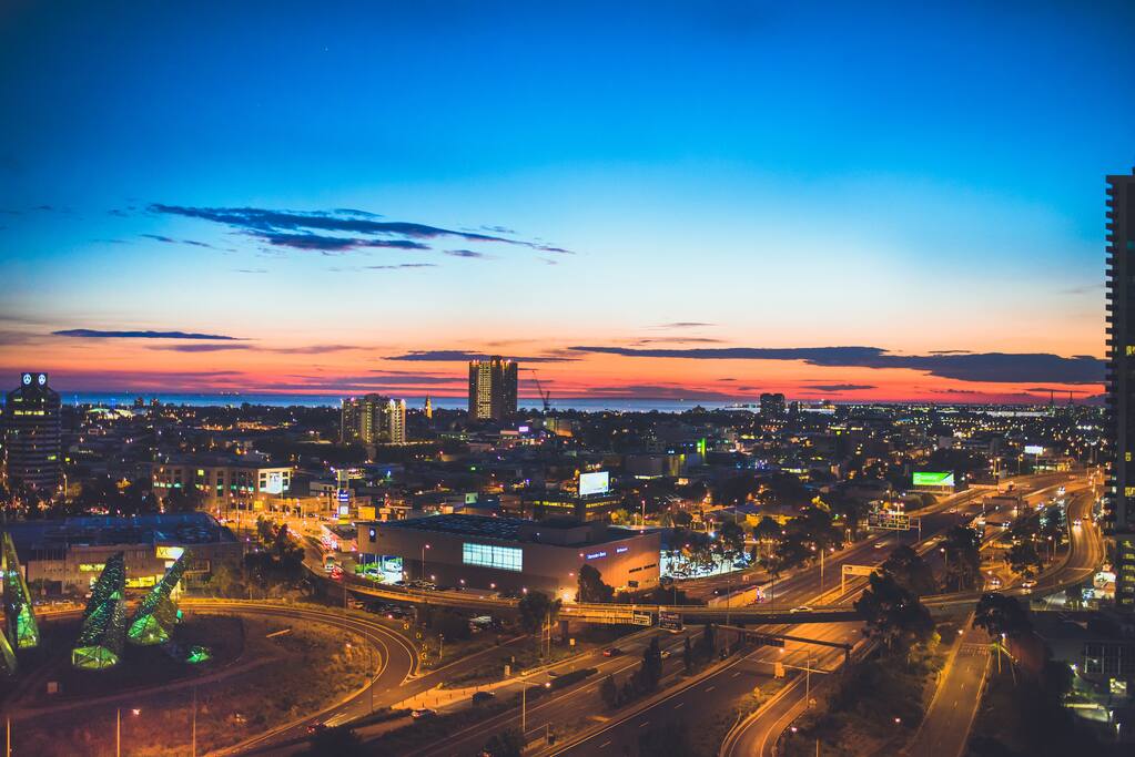 stunning sunset view from the balcony