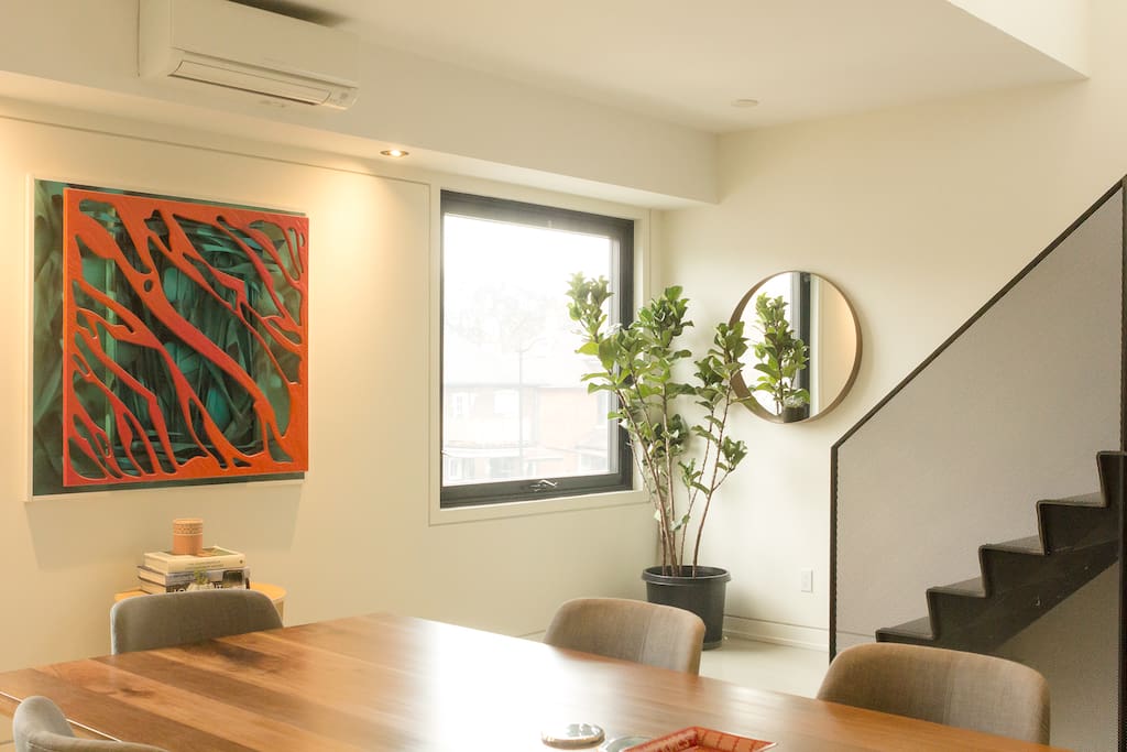 large windows throughout home allow light to flood in throughout the day.