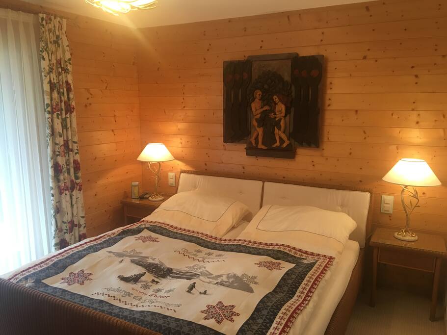 One of the three bedrooms.