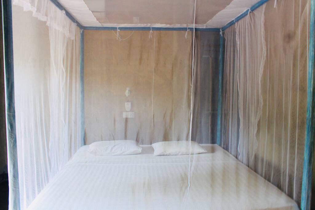 the bed