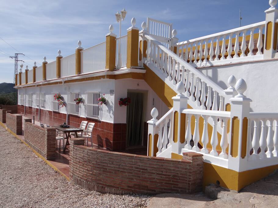 ingang en terras casita