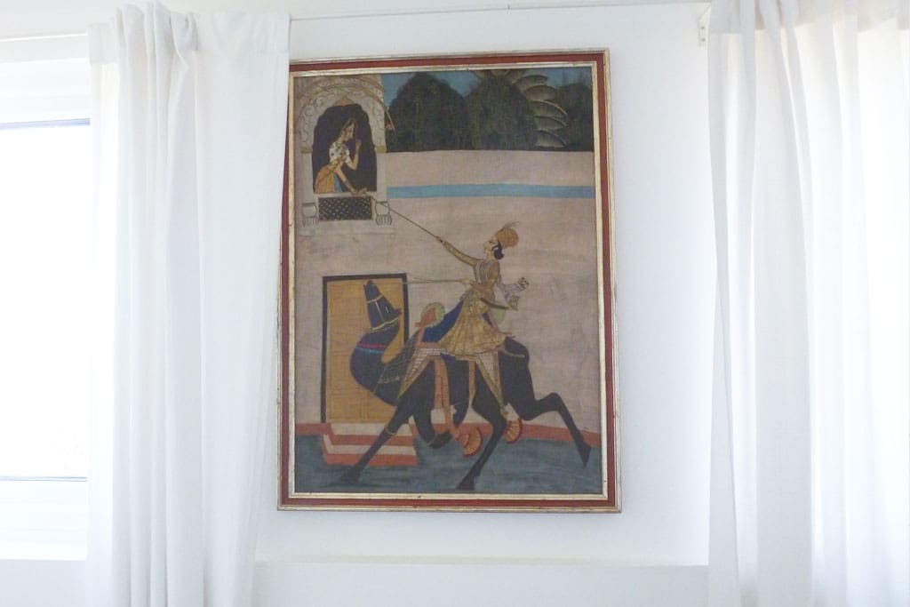 Handpainted on cloth picture