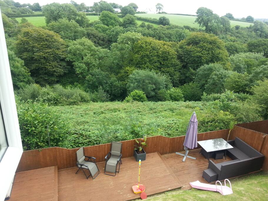 The garden area with great views.