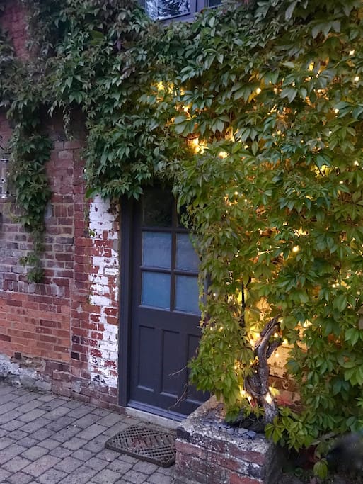 outside entrance and a warm welcome