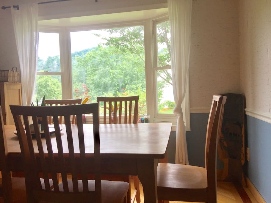 Enjoy mountain views while you have a meal