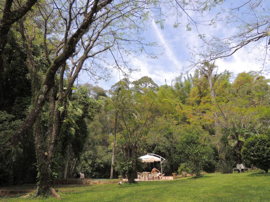 vista para piscina