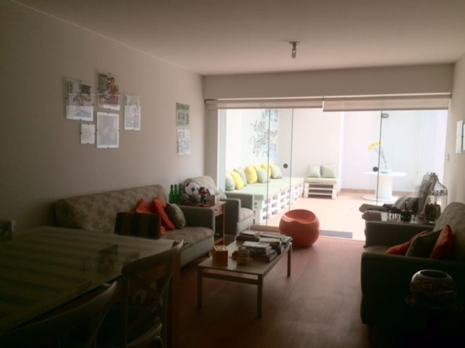 The living room is rather spacious. Definitely a cozy spot to rest after a day of walking the city.