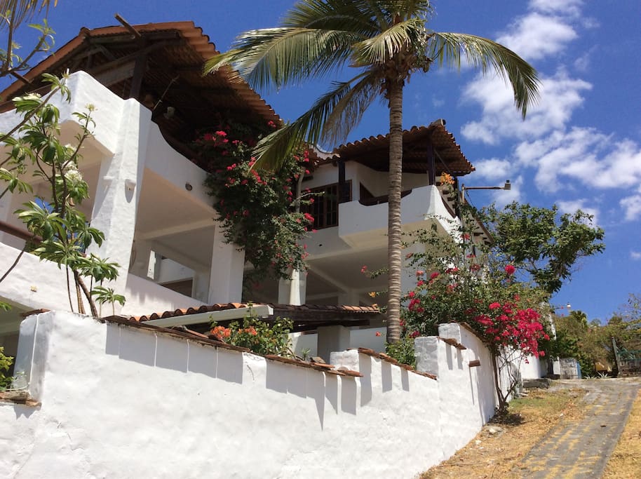 Side picture of the house from the beach