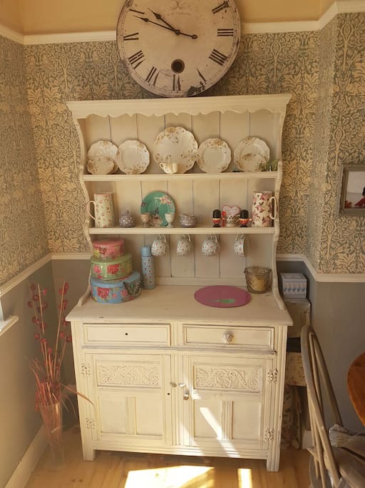 Welsh dresser with breakfast china