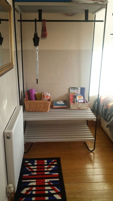 Toiletries , towels ,house slippers, hairdryer on request, adaptors and umbrella for your use