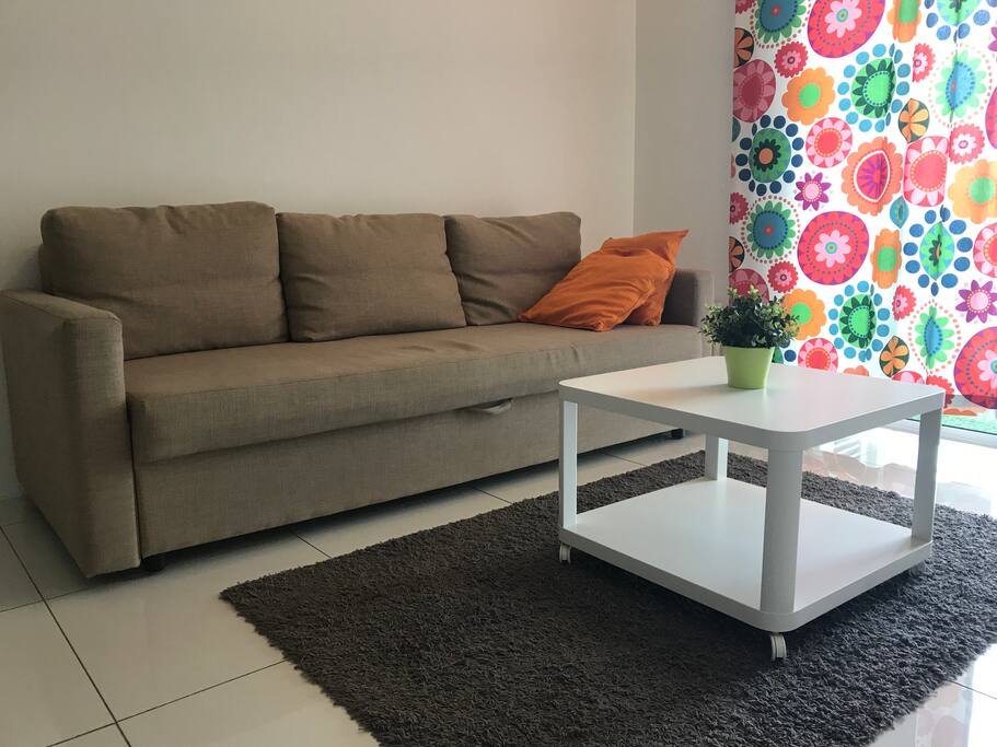 Sofa bed in living room