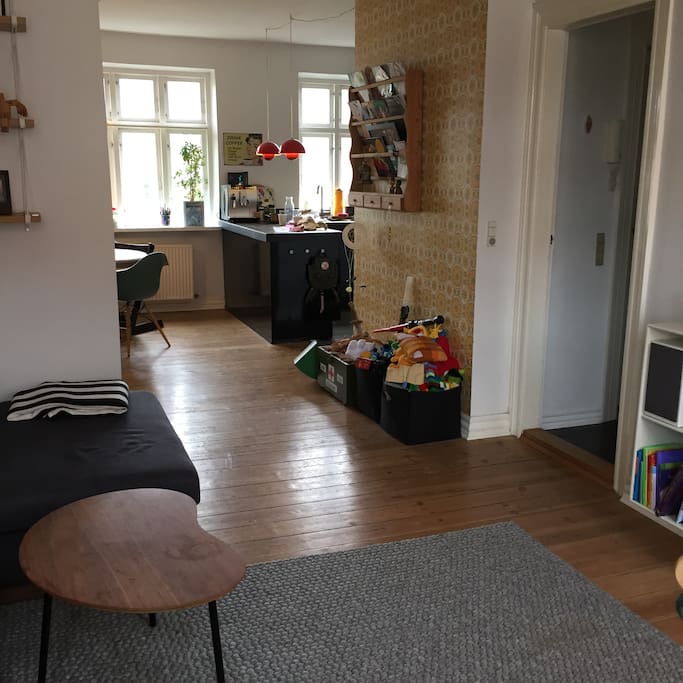 View to kitchen from living room