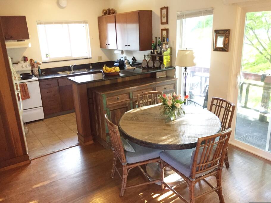 Open kitchen and dining nook.