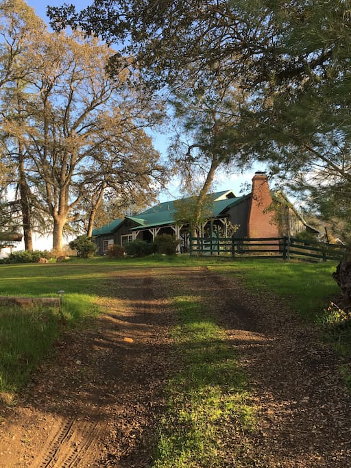 Driveway to the front of the house