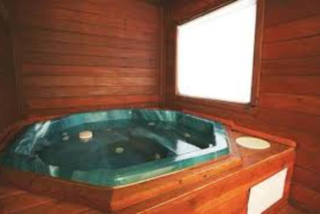 Private hot tub in condo
