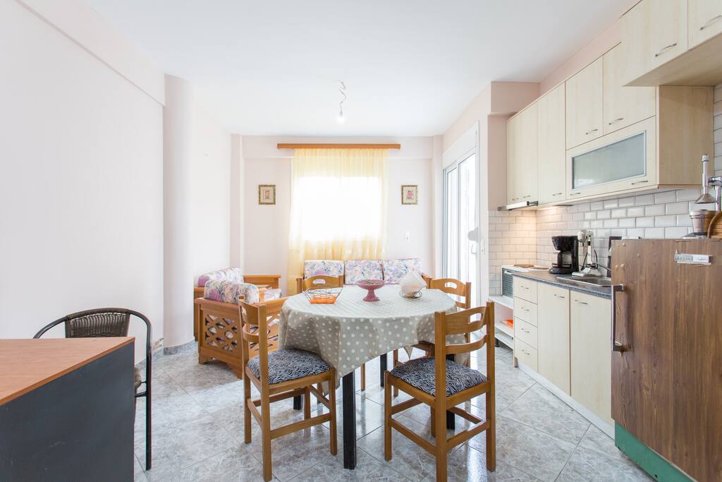 Living room and kitchen