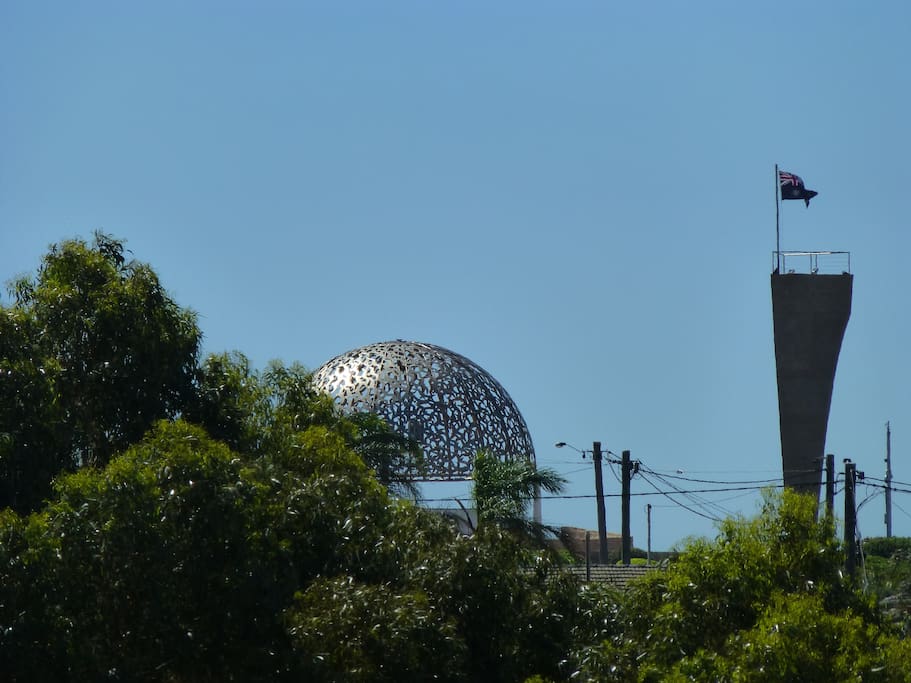View of HMAS Sydney memorial from the Complex.