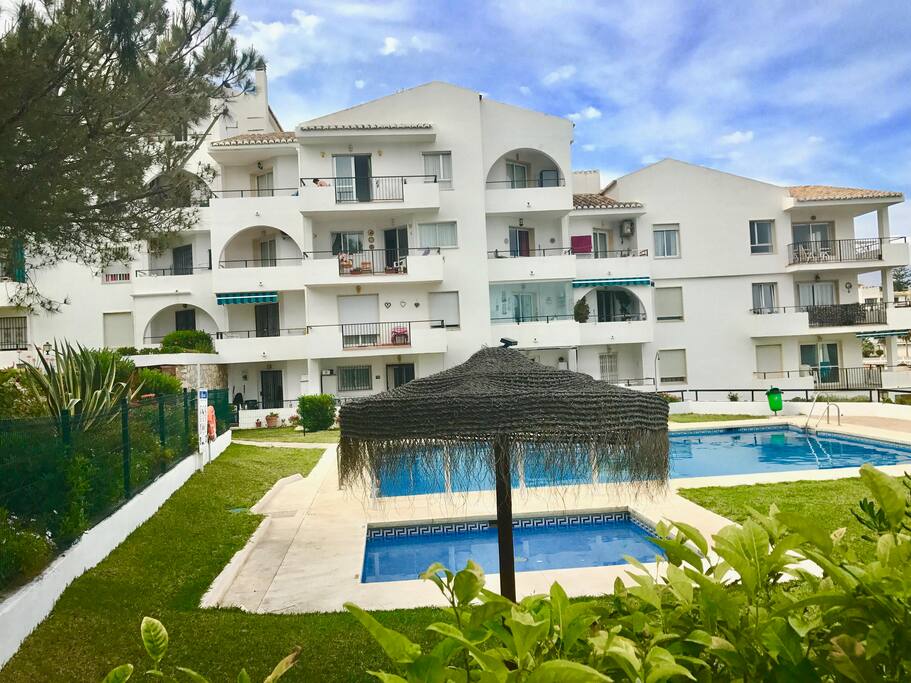 View of the communal pools