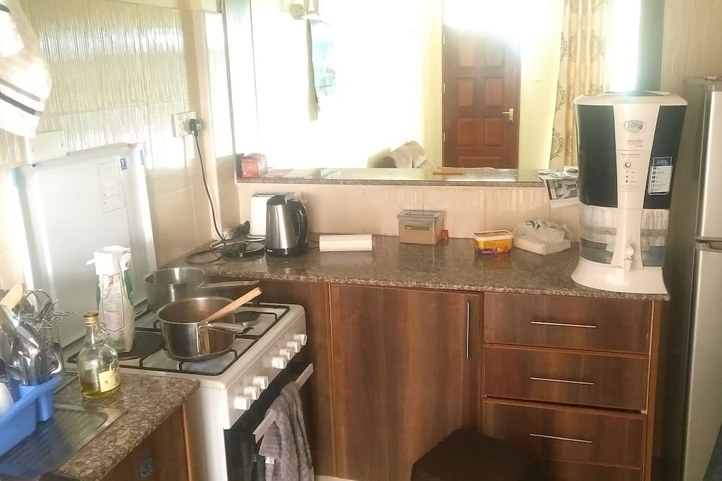 Equipped Kitchen, and authentic Kenyan meals can fixed on request.