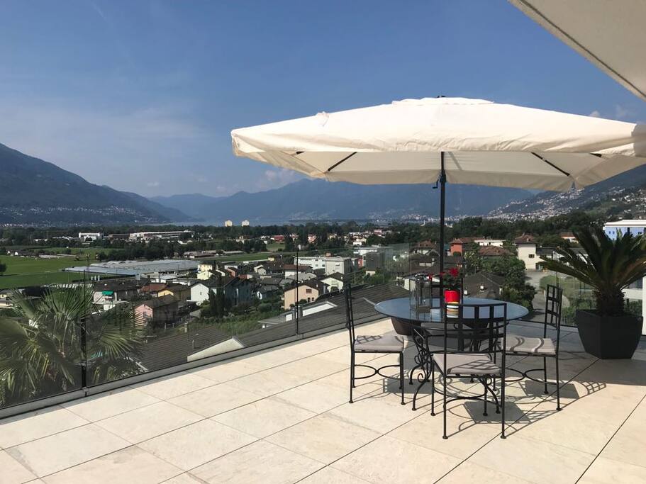 Terrazza a sud con vista a 180°