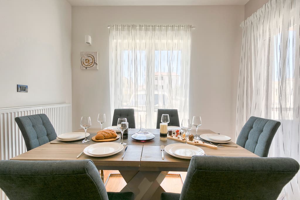 Dining table for six