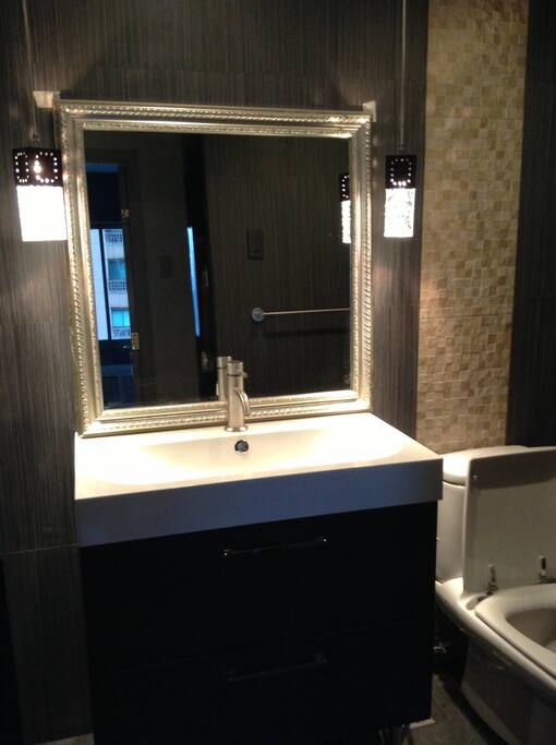 Newly renovated Bathroom, w integrated rain shower
