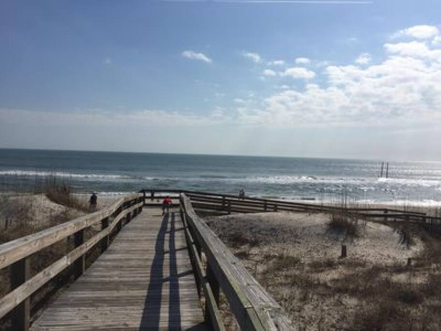 Public beach access is across street